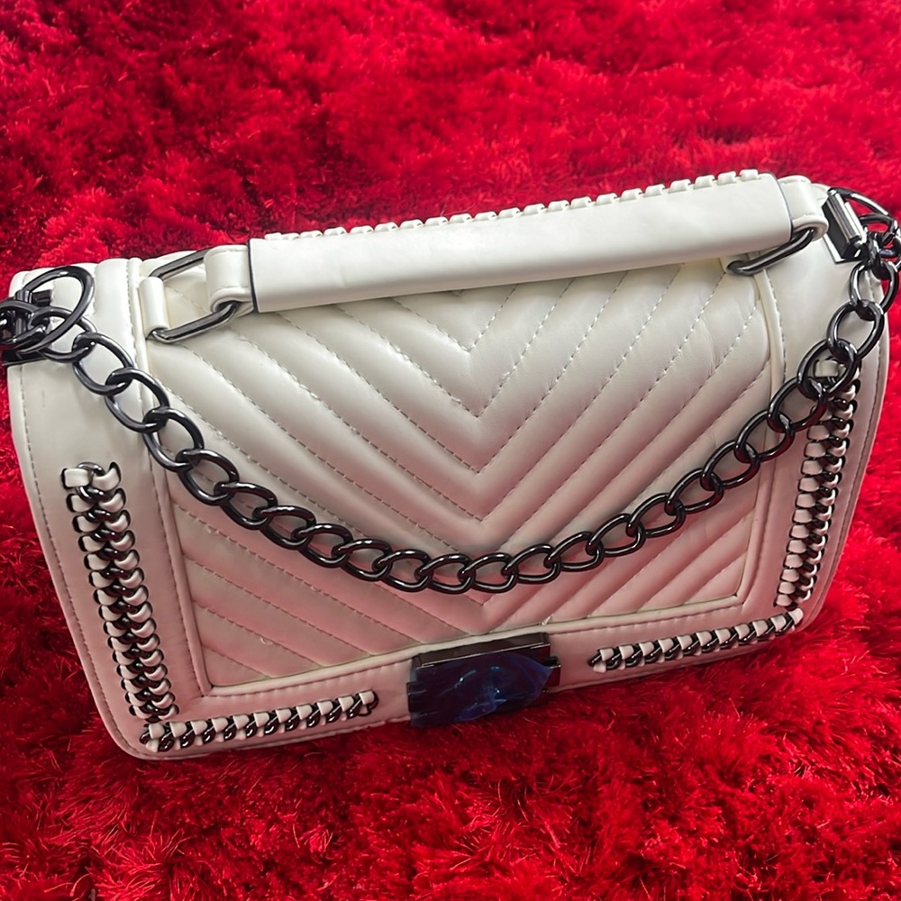 Cream crossbody bag